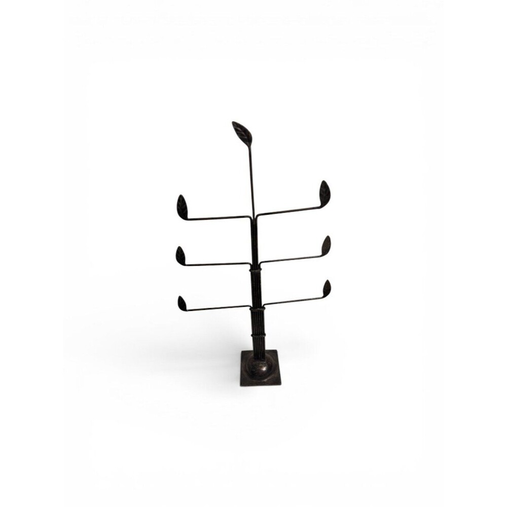 Heavy Duty / Antique Metal Jewelry Tree Organizer - Blackish Brown